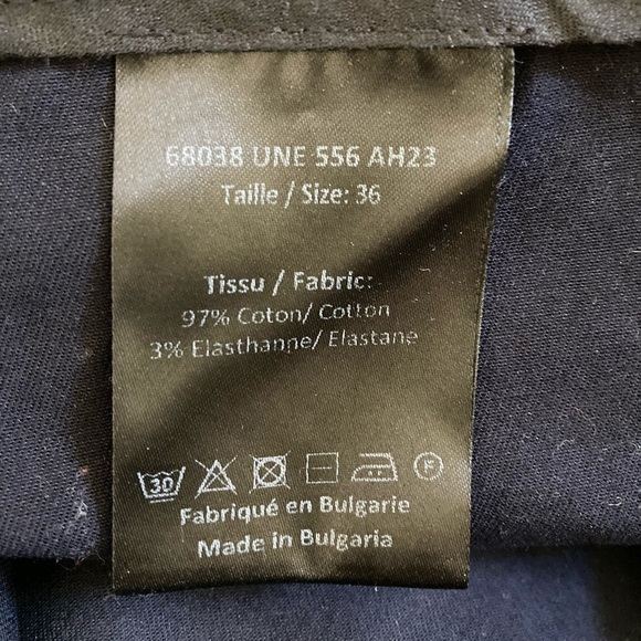 Longchamp High Rise Cotton Chino Pant in Navy Blue - Picture 7 of 10